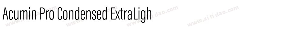 Acumin Pro Condensed ExtraLight字体转换